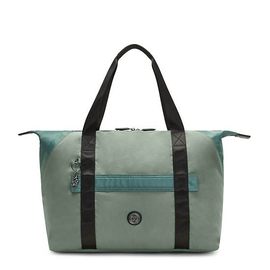 Kipling Art Medium Classic Tote Bags Fern Green Mix | CA 1762RV